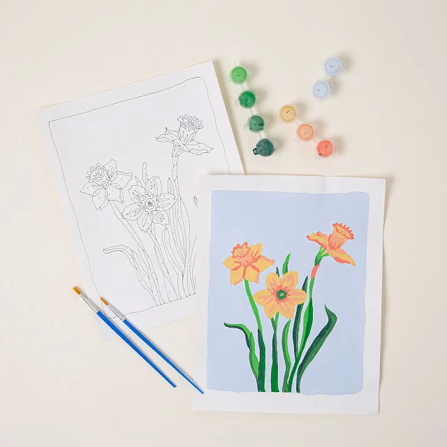 Birth Month Flower Paint-by-Number Kit
