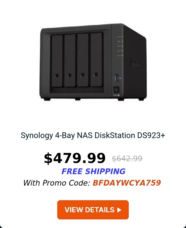Synology 4-Bay NAS DiskStation DS923+