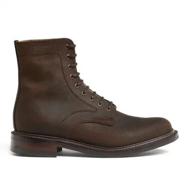 Somerford R Derby Boot in Brown Waxy Commander