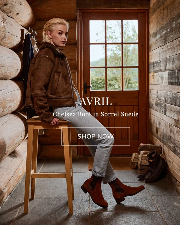 Avril Chelsea Boot in Sorrel Suede | Shop Now