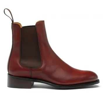 Avril D Chelsea Boot in Dark Leaf Calf Leather