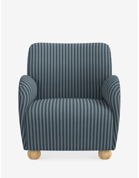 Baird Accent Chair-Blue Tonal Stripe