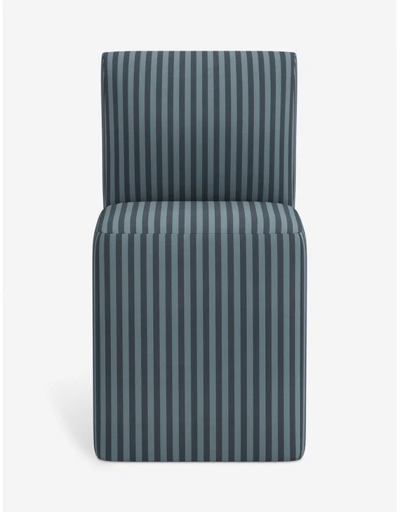 Russell Dining Chair-Blue Tonal Stripe