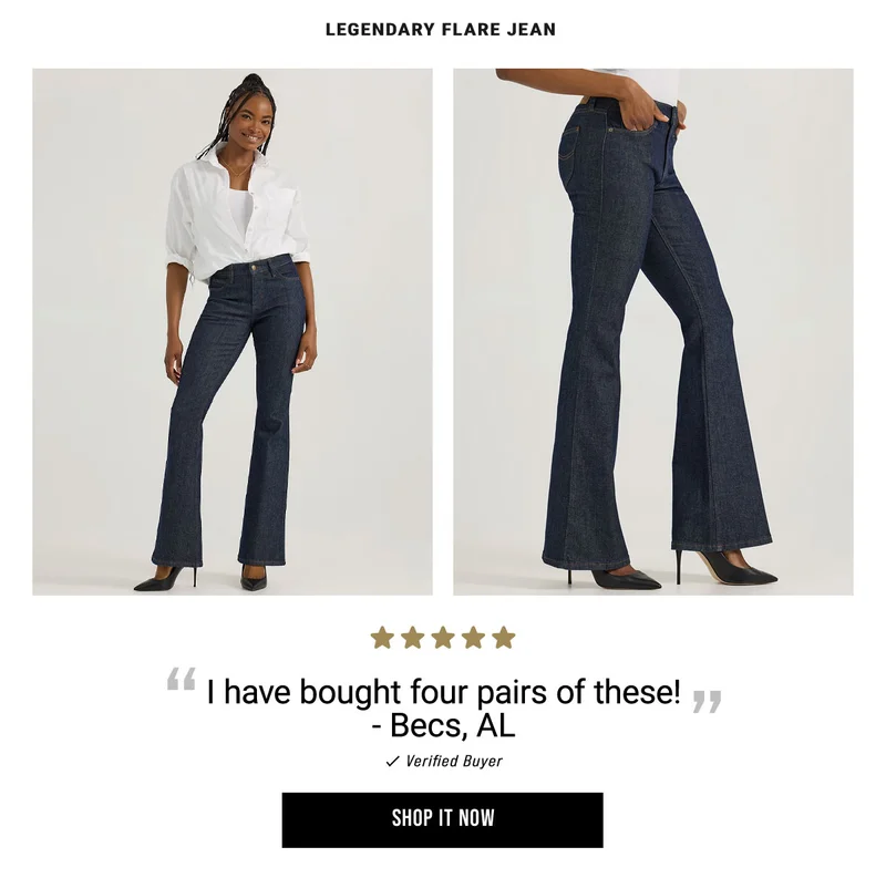 Legendary Flare Jean I Have Bought Four Pairs Of These! - Becs, Al Verified Buyer Shop It Now