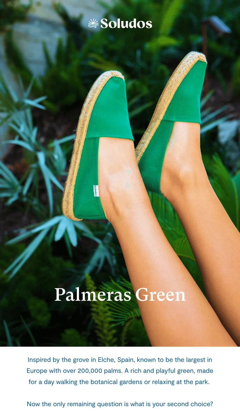 The Original Espadrille - Palmeras Green
