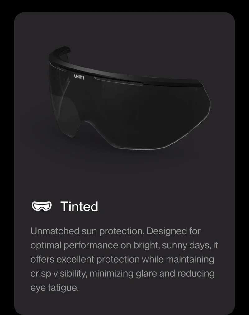 Tinted Visor and its functionality.
