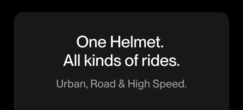 One Helmet, all kind of rides.