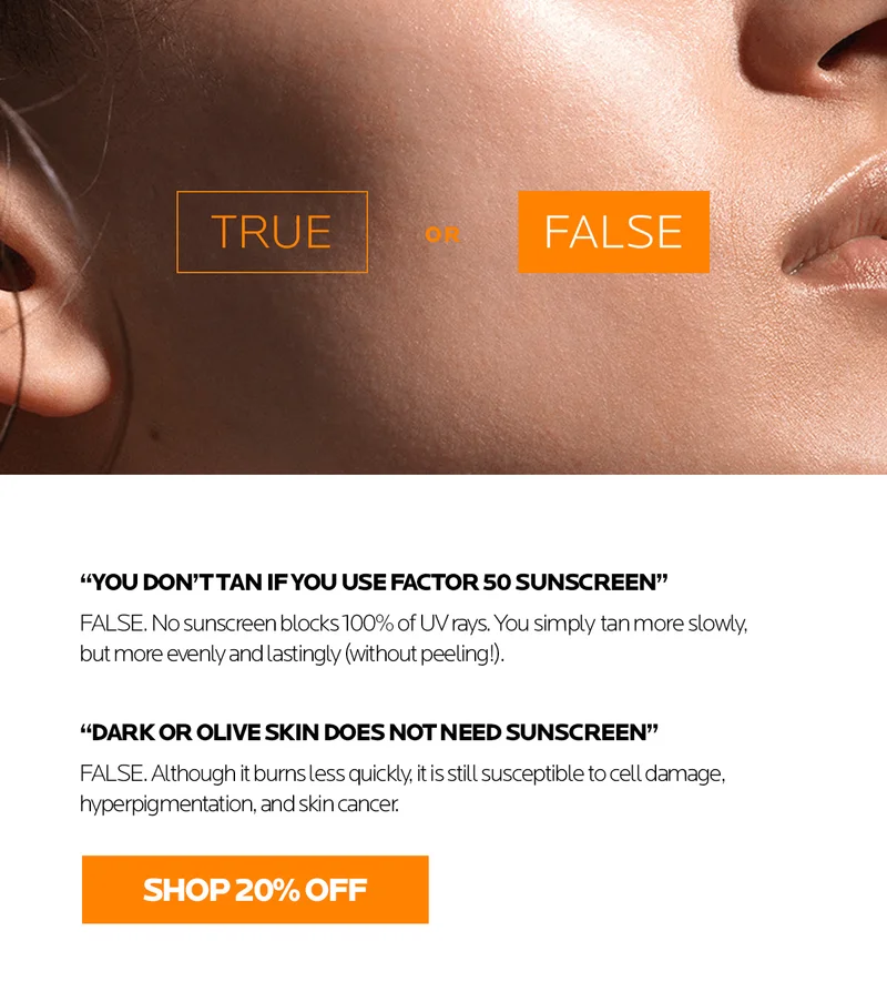 Save 20% off sunscreens
