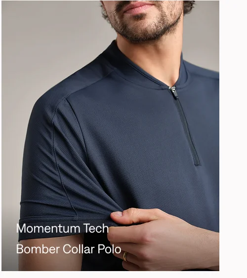 Momentum Tech Bomber Collar Polo