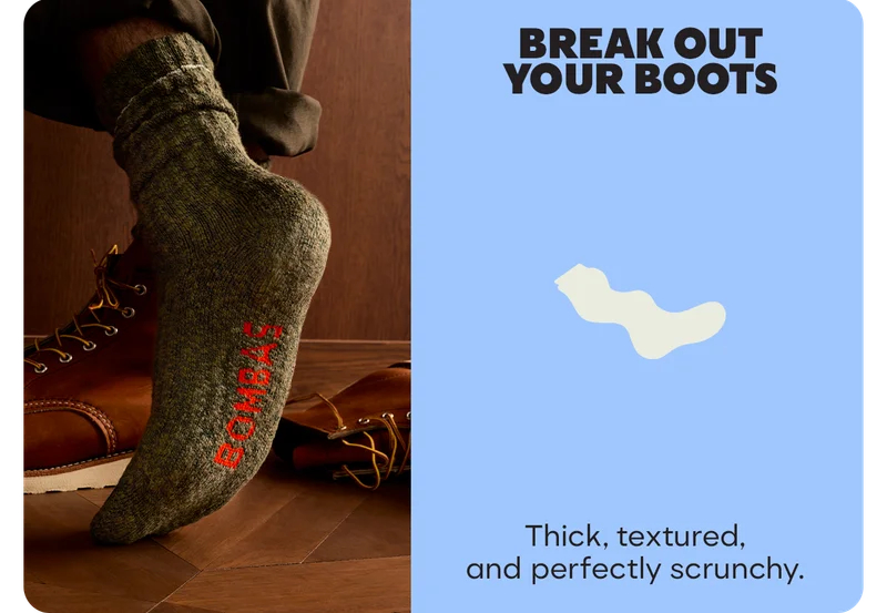 BREAK OUT YOUR BOOTS | Thick, textured, and perfectly scrunchy.