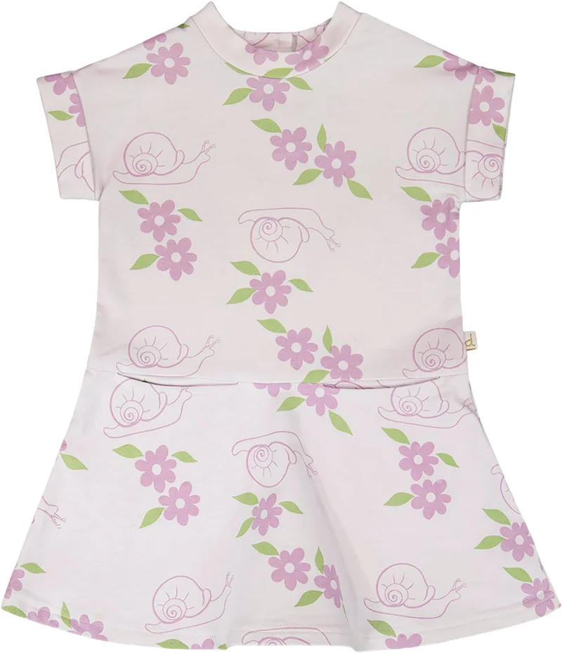 Deux par Deux,  Printed French Terry Dress - Little Girl