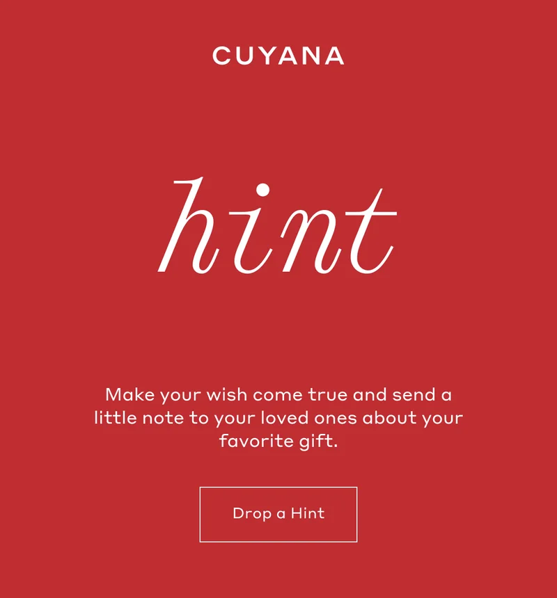 Make your wish come true and send a little note to your loved ones about your favorite gift.