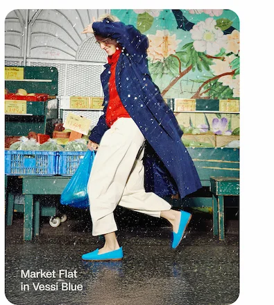 Market Flat in Vessi Blue