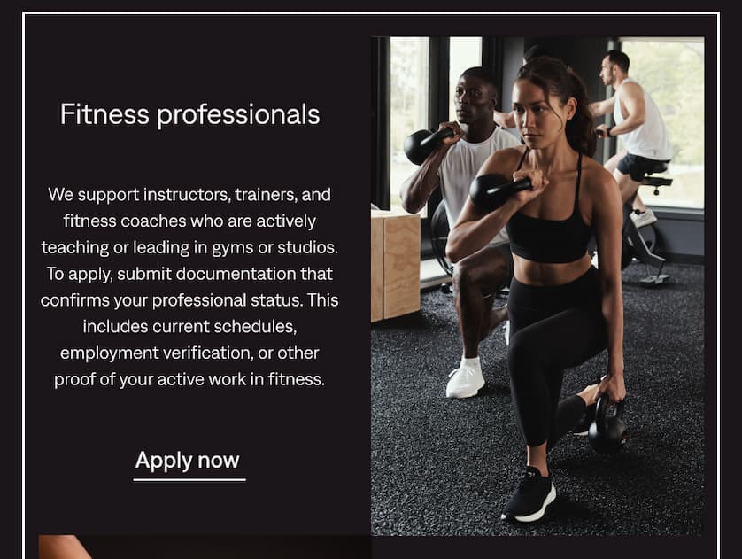 Fitness professionals