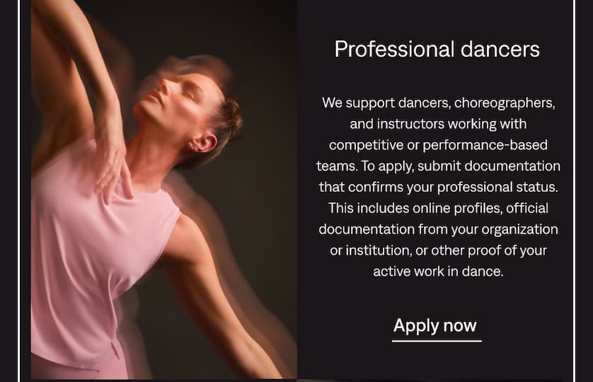 Professional dancers
