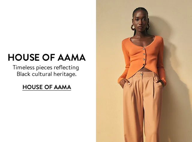 Model wearing HOUSE OF AAMA.