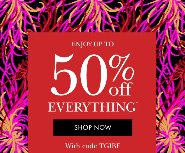 ENJOY 50% OFF EVERYTHING With code discount code