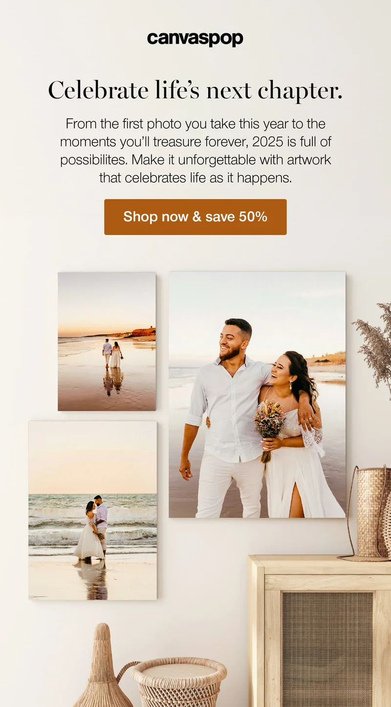 Celebrate life's next chapter. From the first photo you take this year to the moments you'll treasure forever, 2025 is full of possibilities. Make it unforgettable with artwork that celebrates life as it happens.