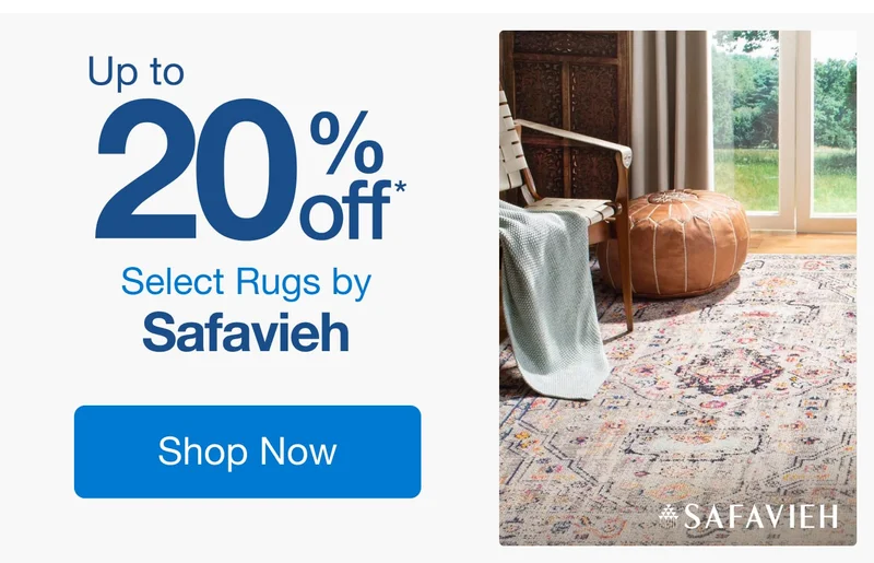 Up to 20% Off Select Rugs by Safavieh*