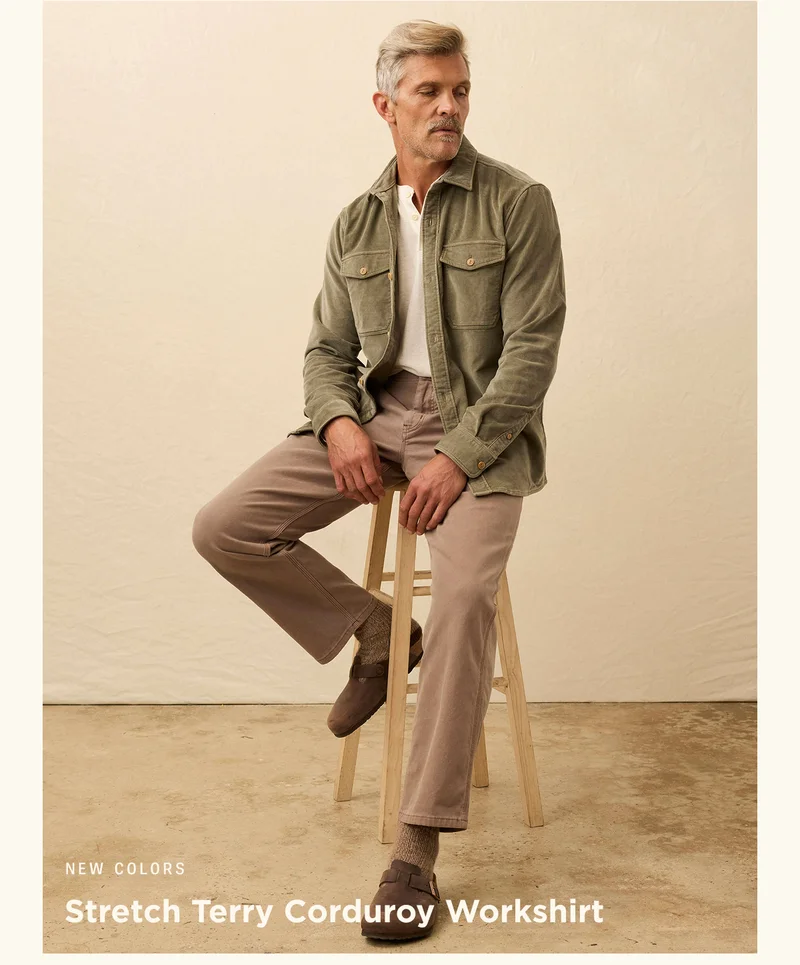 Stretch Terry Corduroy Workshirt