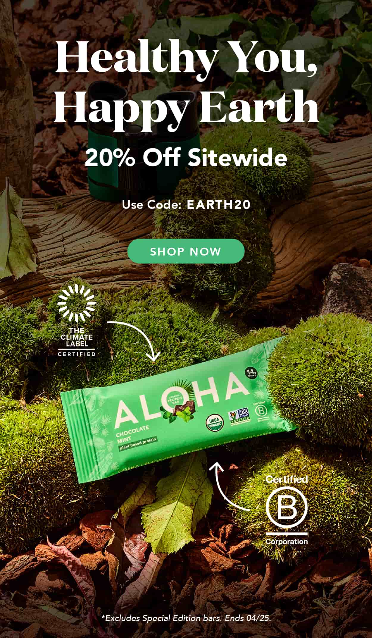 Healthy You, Happy Earth! Get 20% off sitewide with code EARTH20. Shop now! Excludes Special Edition bars. Ends 4/25