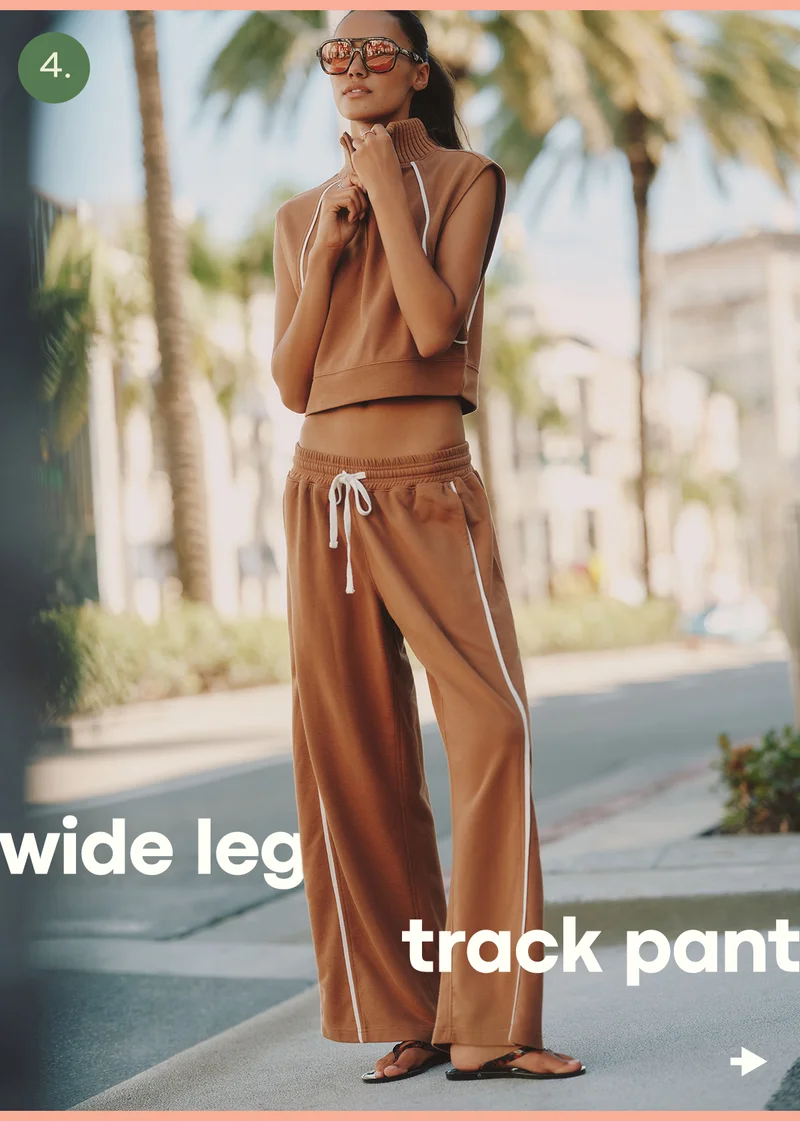4.wide leg track pant