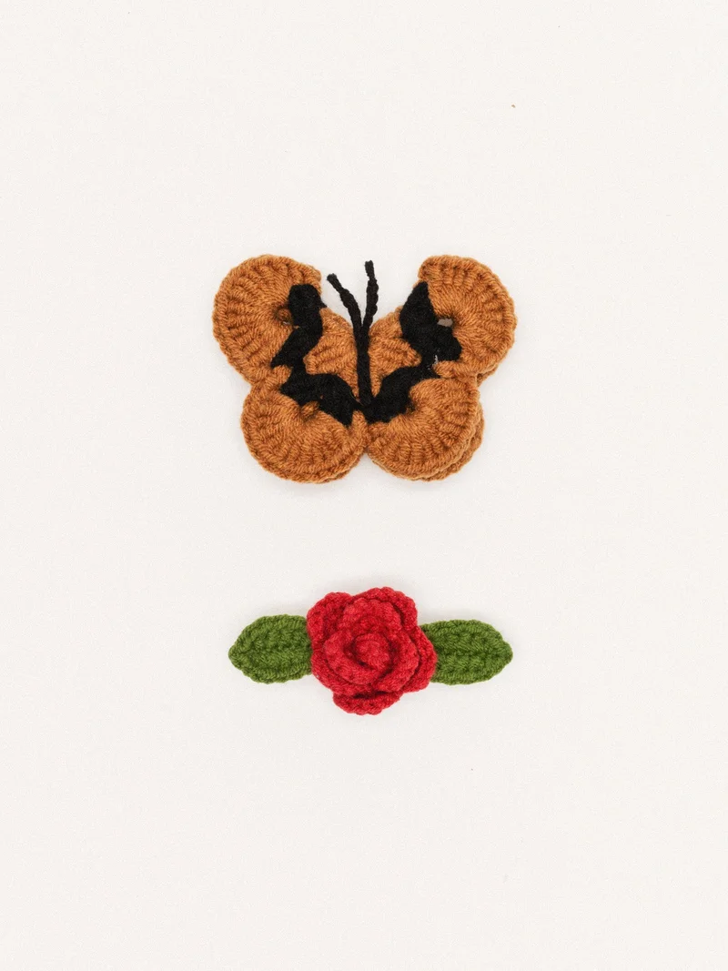 Image of Butterfly Garden Crochet Hair Clips