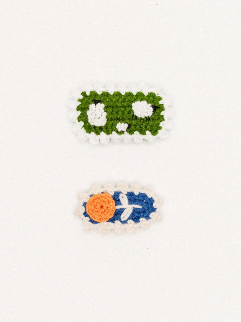 Image of Sheepish Pastures Crochet Hair Clips