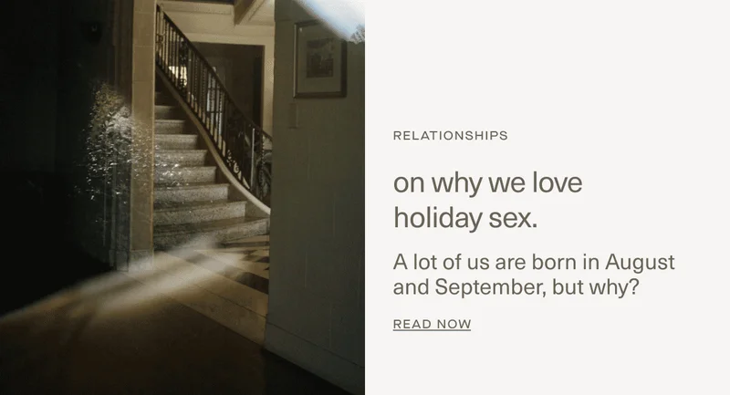 On why we love holiday sex.