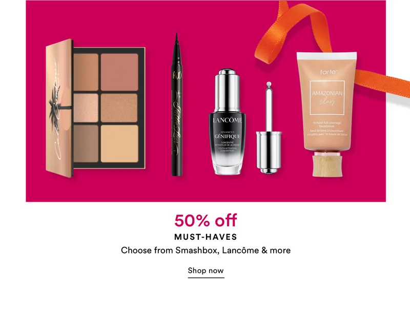 Must-Have Heroes | 50% off | Choose from Smashbox, Lancôme & more | Shop Now