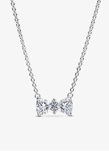 Sparkling Bow Necklace