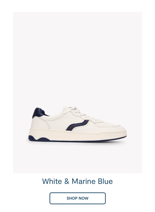 White / Marine Blue