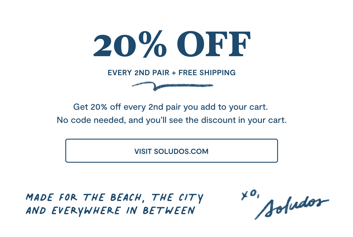 20% Off Every 2nd Pair