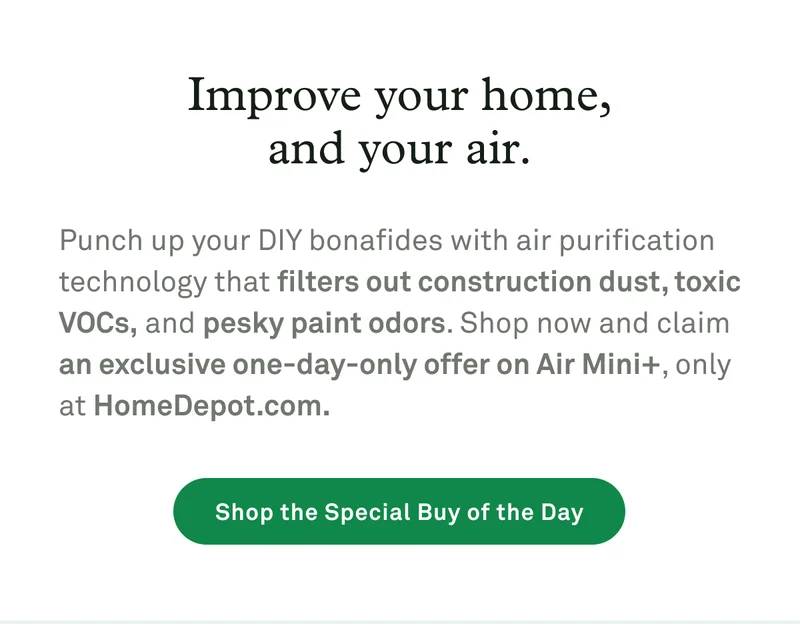 Improve your home and your air - Shop the Special Buy of the Day