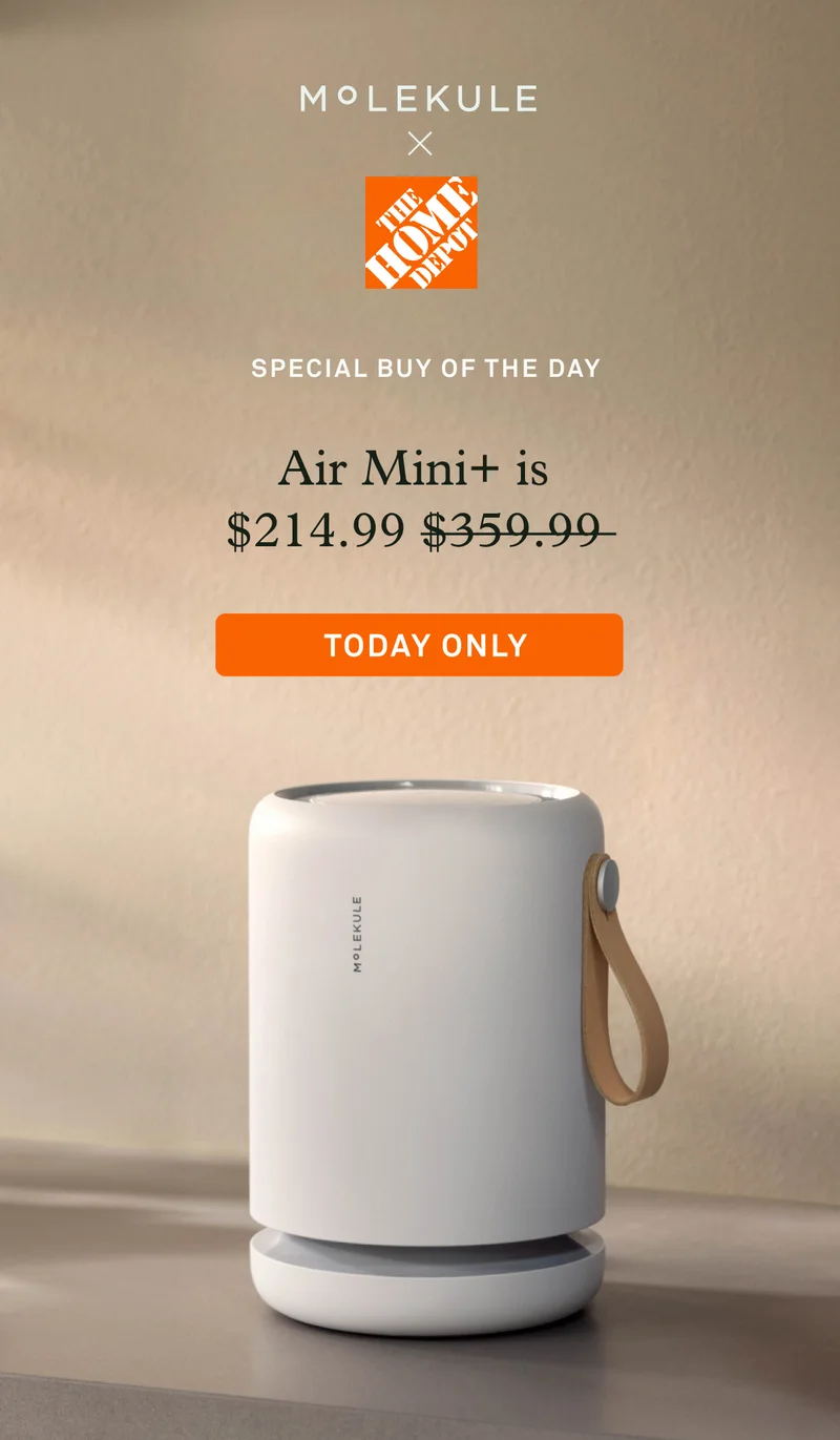 The Home Depot Special Buy of the Day: One Day Only - Air Mini+ is $214.99
