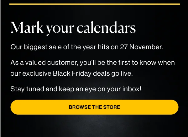 Mark your calendars