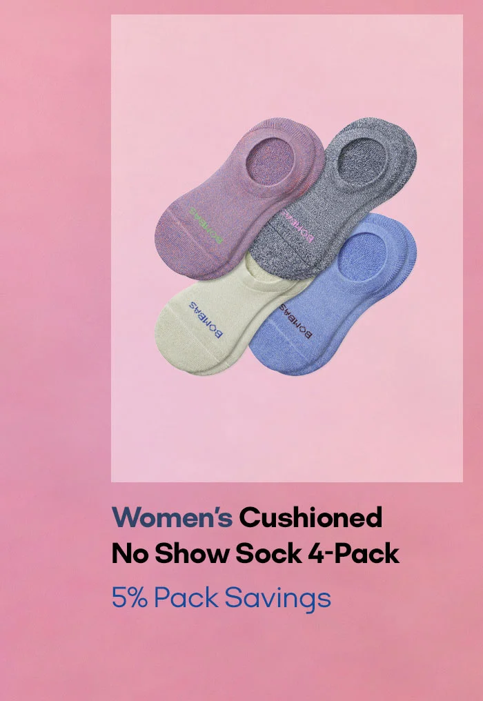 Women's Cushioned No Show Sock 4-Pack 5% Pack Savings