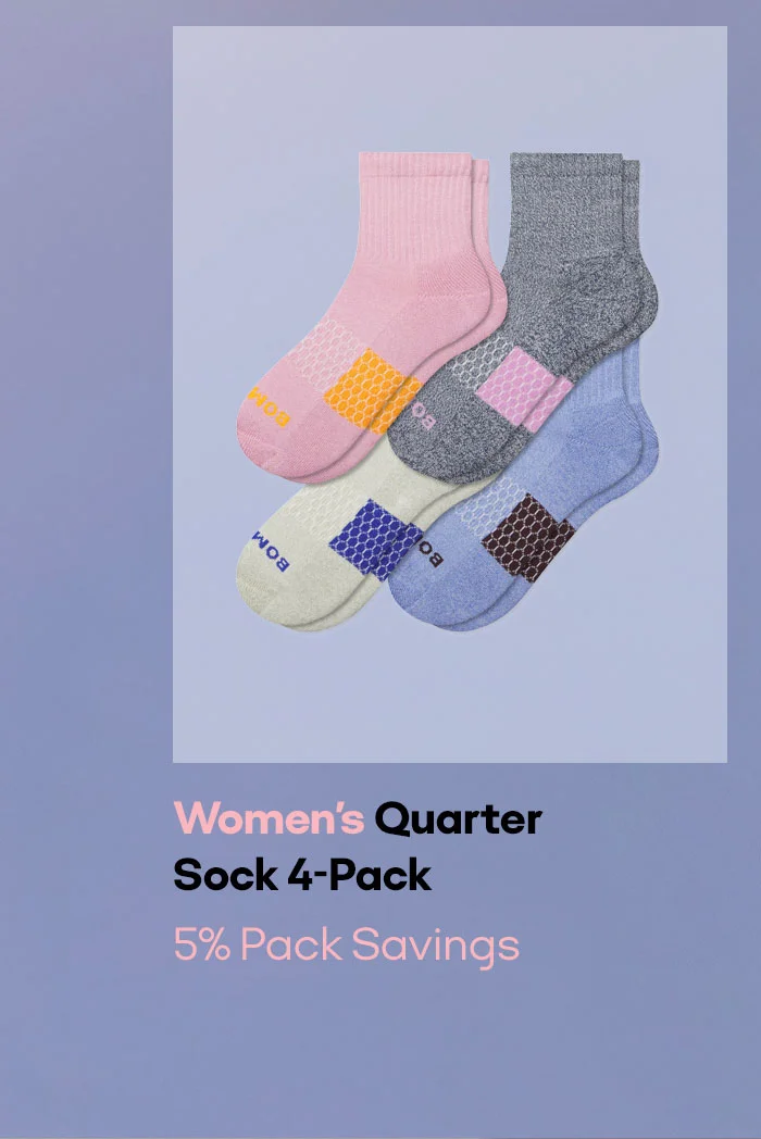 Women's Quarter Sock 4-Pack 5% Pack Savings