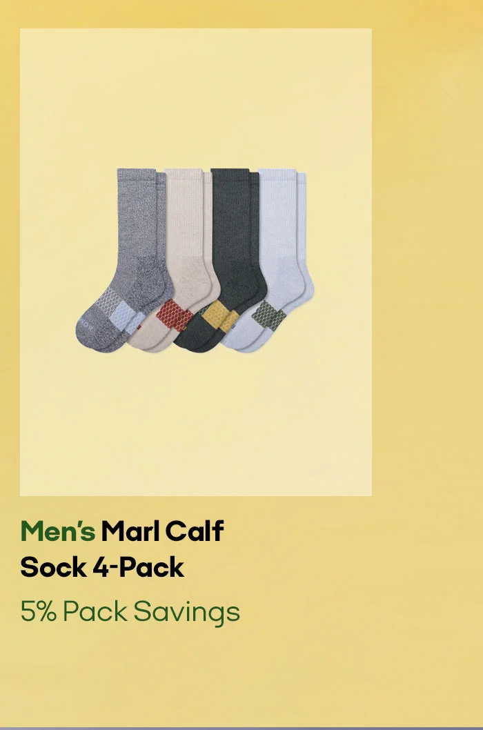 Men's Marl Calf Sock 4-Pack 5% Pack Savings