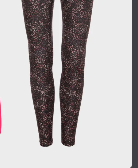 SoftMark High Waisted Midi Legging in Ditsy Leopard