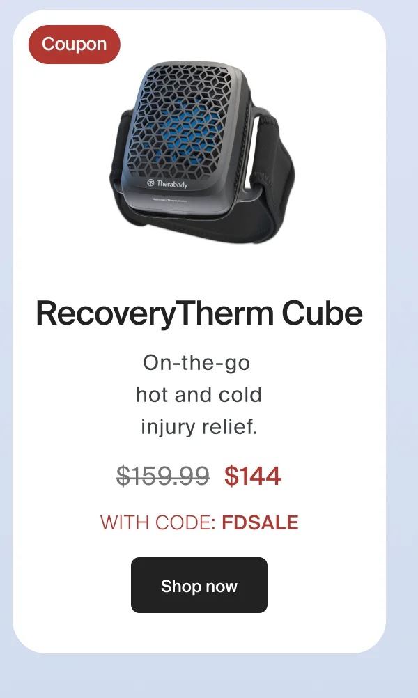 RecoveryTherm Cube | On-the-go  hot and cold injury relief. | $144 | with code: discount code | Shop now