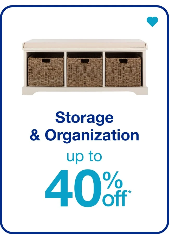 Storage & Organization - up to 40% off