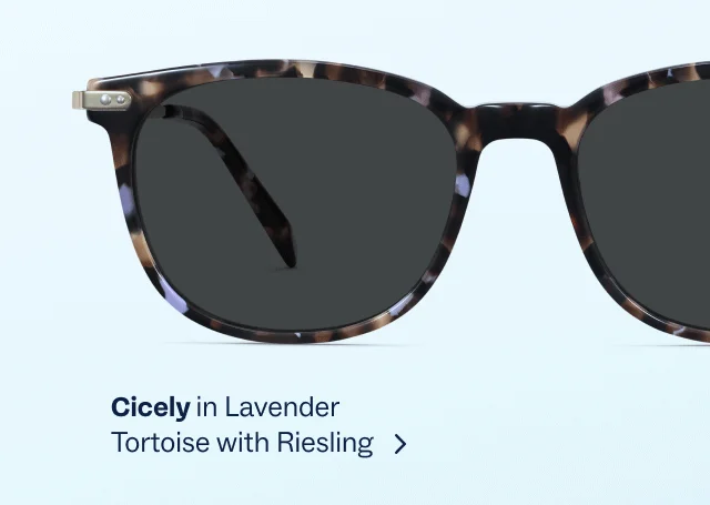 Cicely in Lavender Tortoise with Riesling