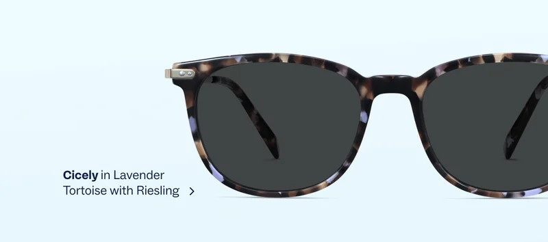 Cicely in Lavender Tortoise with Riesling