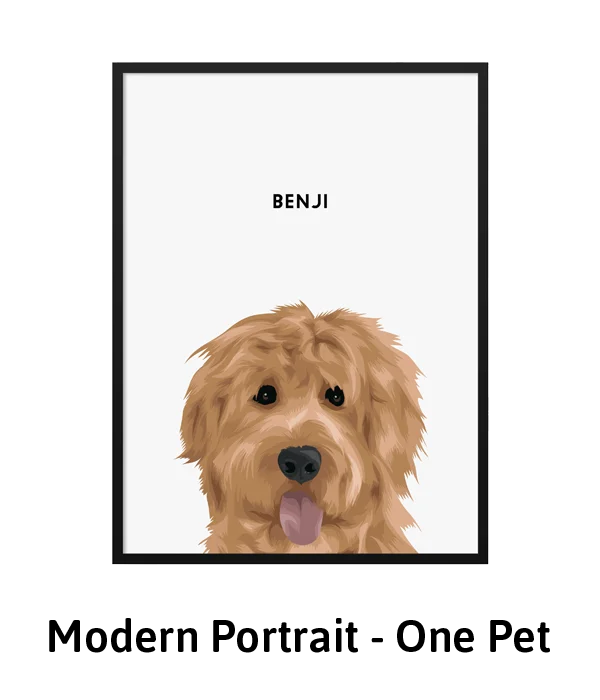 Modern Pet Portrait - One Pet