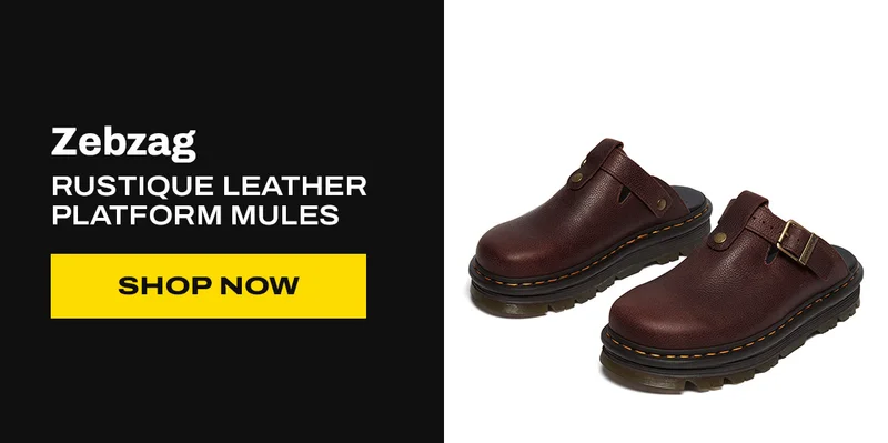 Zebzag Rustique Leather Platform Mules