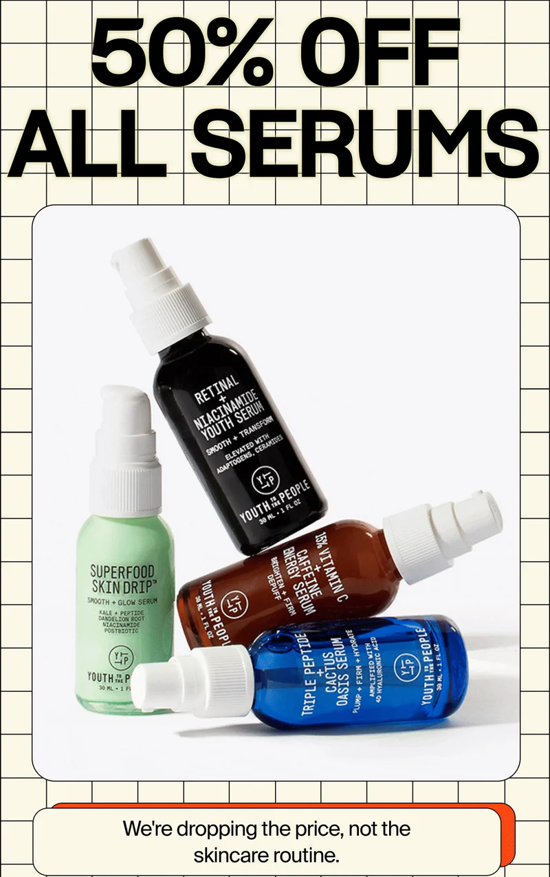 50% Off All Serums