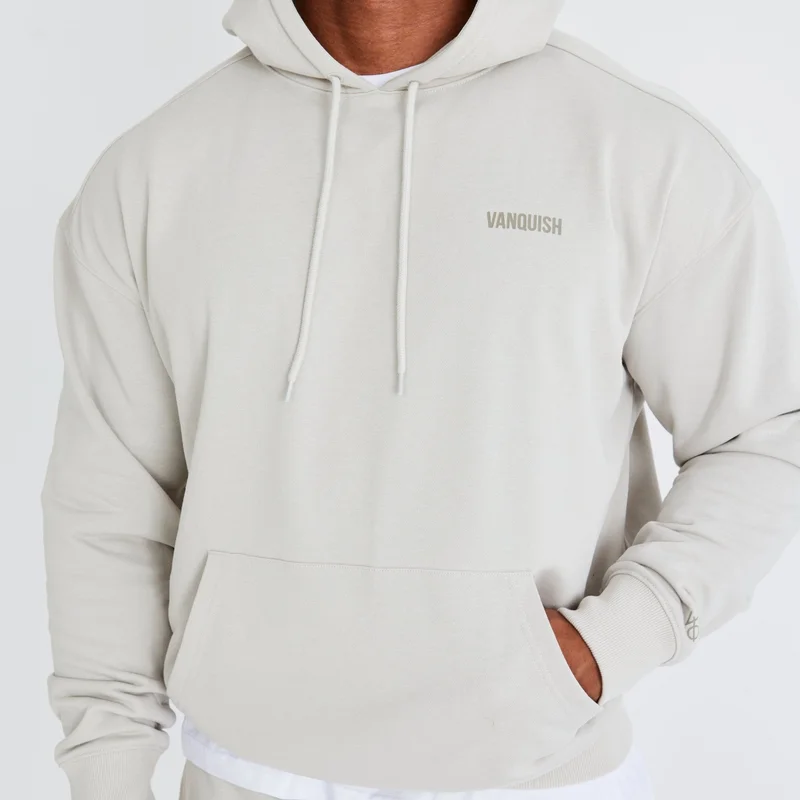 Image of Vanquish Essential Stone Oversized Pullover Hoodie