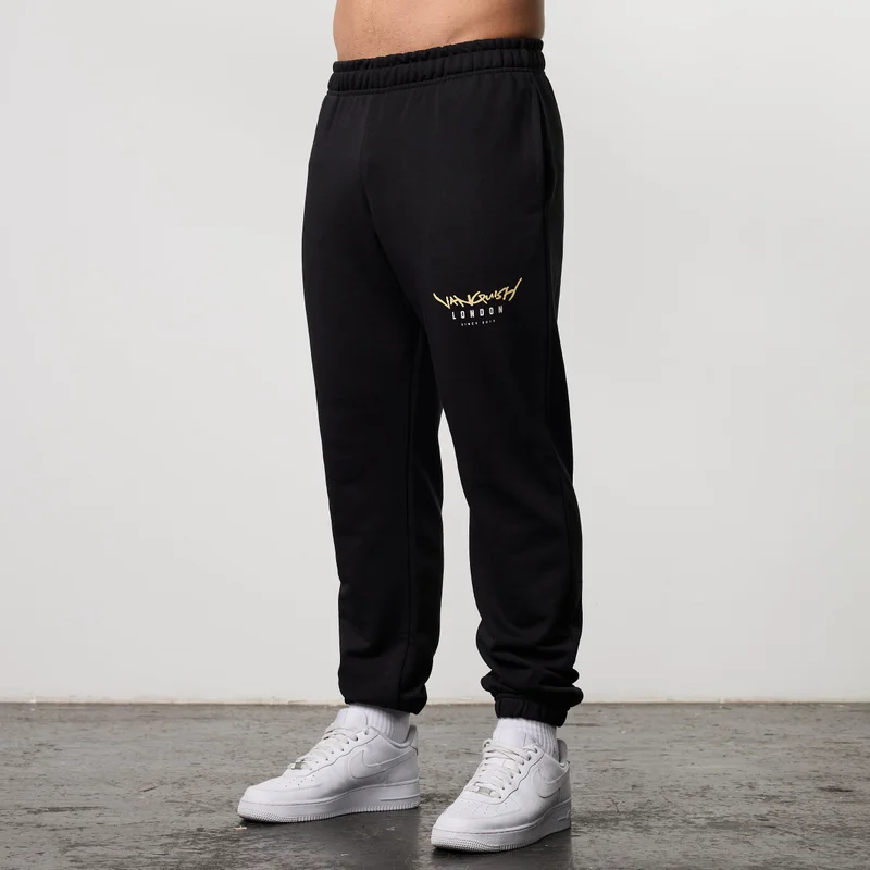 Image of GRAFFITI BLACK OVERSIZED SWEATPANTS