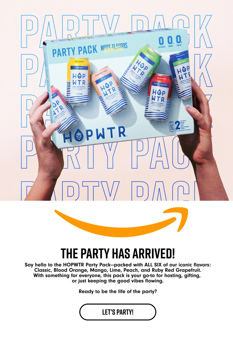 THE PARTY PACK HAS ARRIVED. SHOP ON AMAZON